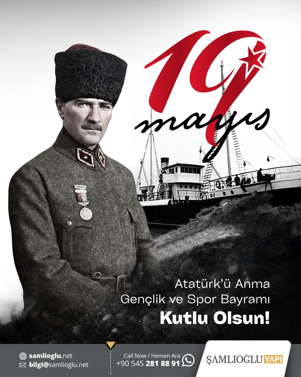 🌟Şamlıoğlu Group🌟
📱0 545 281 88 91
🌍 samlioglu.net

#19Mayıs #GençlikVeSporBayramı #Şamlıoğlu #Samlioglu #Malatya #Akçadağ #Arapgir #Arguvan #Battalgazi #Darende #Doğanşehir #Hekimhan #Kale #Yeşilyurt #Satılık #Kiralık #Daire #Apartman #Fırsat #İndirim #Karakavak