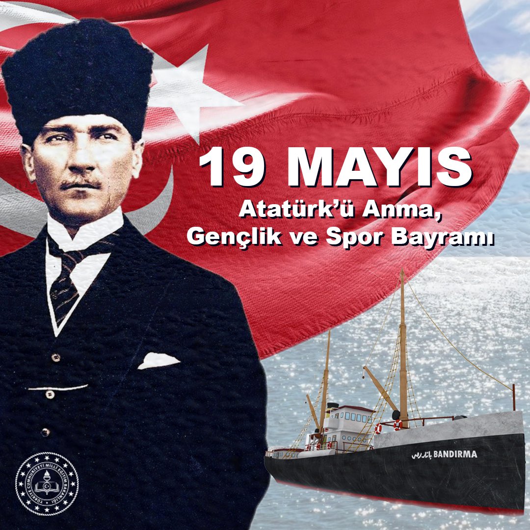 🇹🇷19 Mayıs Atatürk'ü Anma, Gençlik ve Spor Bayramımız Kutlu Olsun!🇹🇷