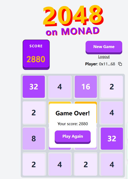 X11Pittam's tweet photo. This game is hard @monad_xyz https://t.co/m0WKHboFIx