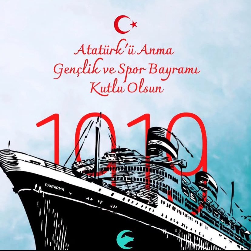 19 Mayıs Atatürk’ü Anma Gençlik ve Spor Bayramımız kutlu olsun. 🇹🇷
