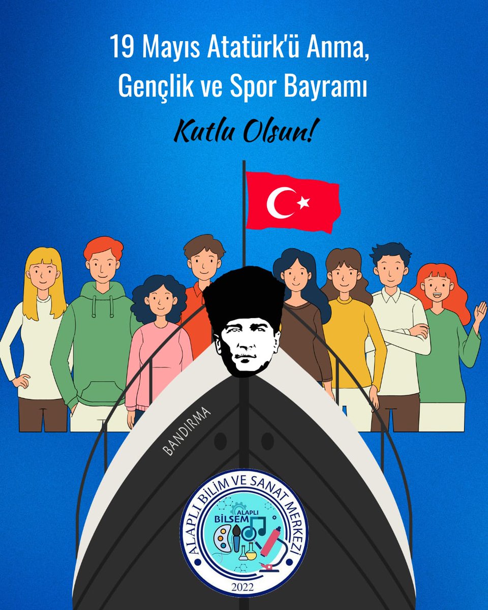 Alaplibilsem's tweet photo. Ulu Önder Mustafa Kemal ATATÜRK'ün bağımsızlık meşalesi ile Samsun'a çıkışının yıl dönümü ve Atatürk'ü Anma, Gençlik ve Spor Bayramı'mız kutlu olsun. https://t.co/Z7TwTVHjq5