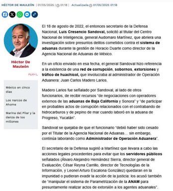 Necastanon19's tweet photo. Por si no la han visto..  👇🏻 se puede leer la columna que escribió recientemente @hdemauleon sobre enredos sucios del gobierno, el huachicol fiscal del gobernador Américo Villarreal,  la cual el INE de Tamaulipas, arbitraria, autoritariamente y violando la libertad de expresión, ordena retirar… 
No qué la secta no censura a nadie? 
#NoALaLeyCensura