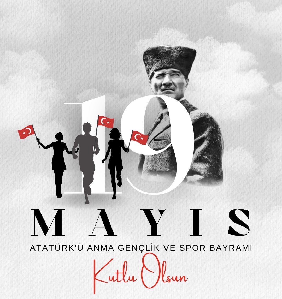 19 Mayıs Atatürk’ü Anma, Gençlik ve Spor Bayramı kutlu olsun. 🎉🎊 🇹🇷