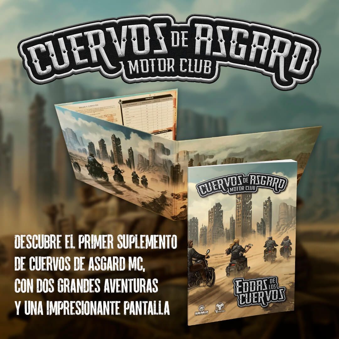 Eddas de los Cuervos llega para ampliar las Llanuras Yermas con dos nuevas aventuras cargadas de acción, sangre y decisiones imposibles. Y por si fuera poco incluye una pantalla con una ilustración que te va a volar el casco y todas las reglas que puedas llegar a necesitar.