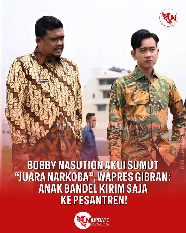 Bobby Nasution Akui Sumut Tertinggi dalam Kasus Narkoba, Wapres Gibran Sarankan Libatkan Pesantren

Medan, 15 Mei 2025 — Gubernur Sumatera Utara (Sumut) Bobby Nasution secara terbuka mengakui bahwa provinsi yang dipimpinnya masih menjadi daerah dengan angka penyalahgunaan narkoba