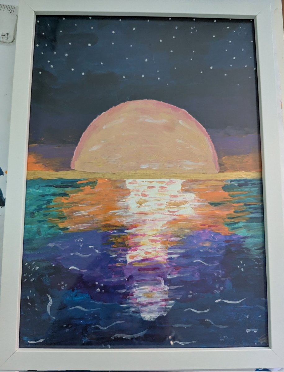 While waiting to hear if there is any supply today framed the painting I finished yesterday am really pleased with how it has turned out. Happy Monday <a href="/TerryCulkin1/">Terry Culkin (He/Him) #AntiRacist</a> <a href="/DarrellWakelam/">Darrell Wakelam</a> <a href="/MrEFinch/">Ed Finch</a> <a href="/Snotlady5/">Rose Edmondson</a> <a href="/ValTatum3/">Val Tatum</a>