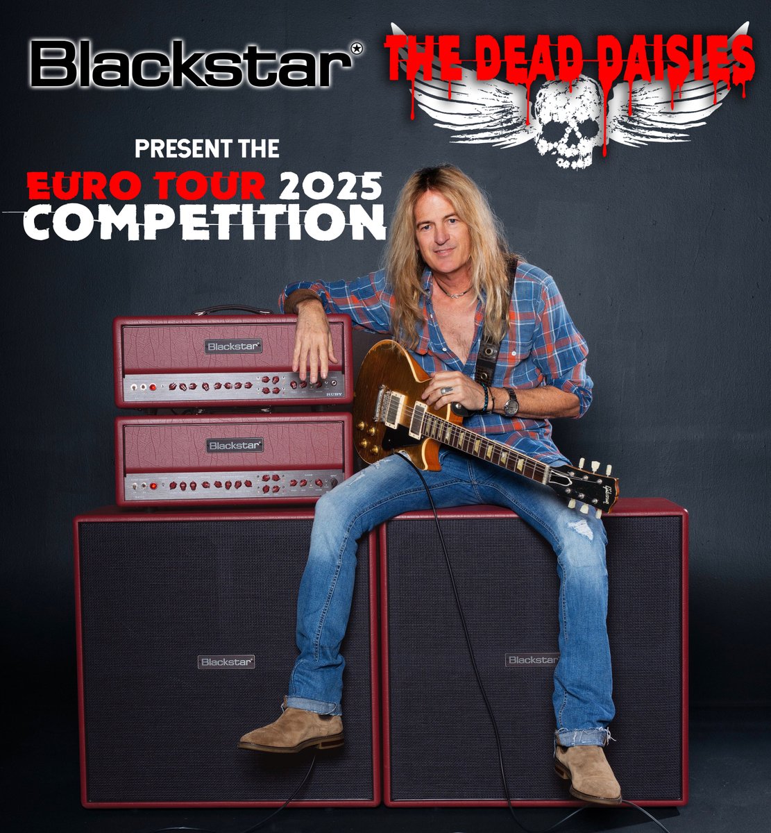 The Dead Daisies (@thedeaddaisies) on Twitter photo We’ve partnered up with our friends at <a href="/Blackstaramps/">Blackstar Amps</a> to bring you a Rockin' competition & prize, to coincide with the Euro Tour in June!!⚡⚡
It includes a Doug Aldrich Ruby 100 Amplifier & Cabinet plus chance a to come backstage & meet Doug amongst other great stuff 🚀🚀…
See We’ve partnered up with our friends at <a href="/Blackstaramps/">Blackstar Amps</a> to bring you a Rockin' competition & prize, to coincide with the Euro Tour in June!!⚡⚡
It includes a Doug Aldrich Ruby 100 Amplifier & Cabinet plus chance a to come backstage & meet Doug amongst other great stuff 🚀🚀…
See