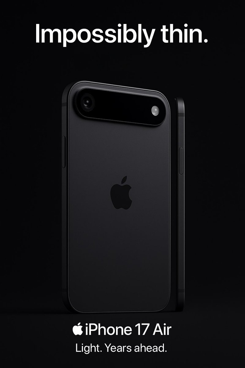 TryPixelMagic's tweet image. 🚨 iPhone 17 Air leak ALERT! Stunning design confirmed! 😍 Curious about Apple's marketing spin? We’ve crafted the ultimate teaser for you! 👀 

#iPhone17Air #Apple #leak