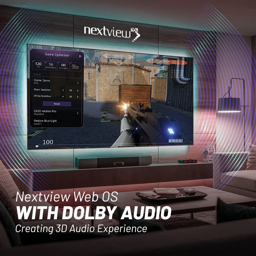 Plixontv's tweet photo. 🔊 Feel every move, hear every detail.

Plixon TVs with Nextview Web OS and Dolby Audio bring cinematic 3D audio to your living room. Make your home is now your ultimate gaming arena.

#plixon #plixontvs #dolbyaudio #3daudioexperience #tvforsoundlovers #nextgenentertainment https://t.co/F63Lyj3wZw