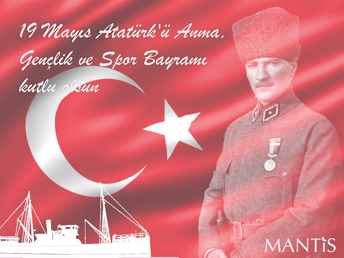 Gazi Mustafa Kemal Atatürk’ü, Kurtuluş Savaşımızın kahramanlarını ve tüm şehitlerimizi saygıyla, sevgiyle, minnetle anıyoruz. 19 Mayıs Atatürk'ü Anma, Gençlik ve Spor Bayramımız kutlu olsun! #mantis #19Mayıs1919