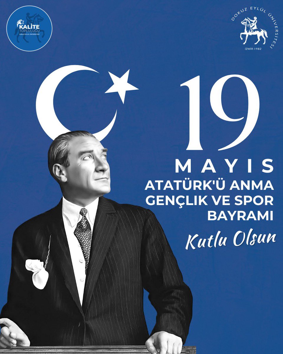🇹🇷🇹🇷🇹🇷 19 Mayıs Atatürk'ü Anma, Gençlik ve Spor Bayramı Kutlu Olsun! 🇹🇷🇹🇷🇹🇷

"Ey yükselen yeni nesil! İstikbal sizsiniz." – 

19 Mayıs, sadece bir bayram değil; aynı zamanda bir milletin yeniden doğuşunun, gençliğe olan güvenin ve umudun adıdır.

#19Mayıs  #universitemdeu