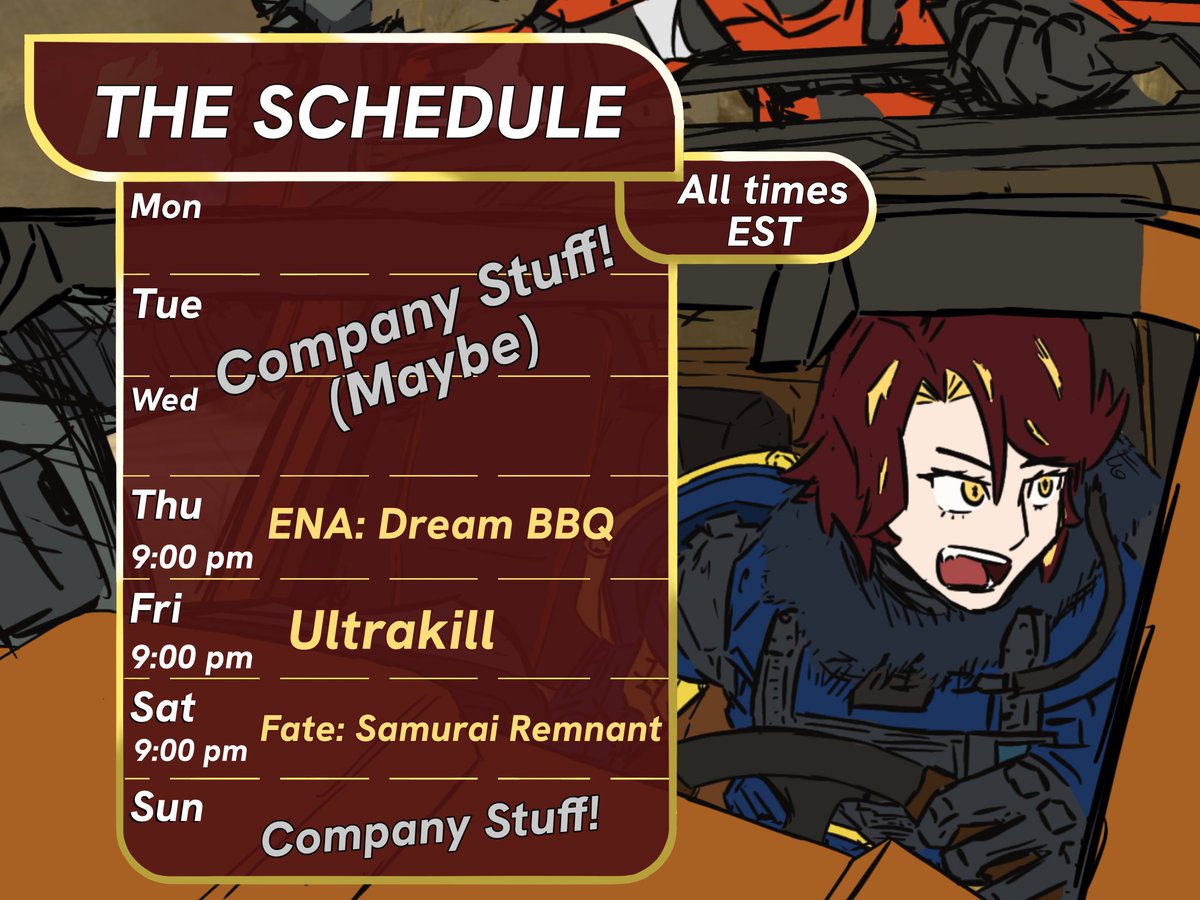 FioBouVT's tweet image. [Week of 5/19/25]

Monday through Wednesday are up in the air, but we can put a guarantee on what will come later down the week!