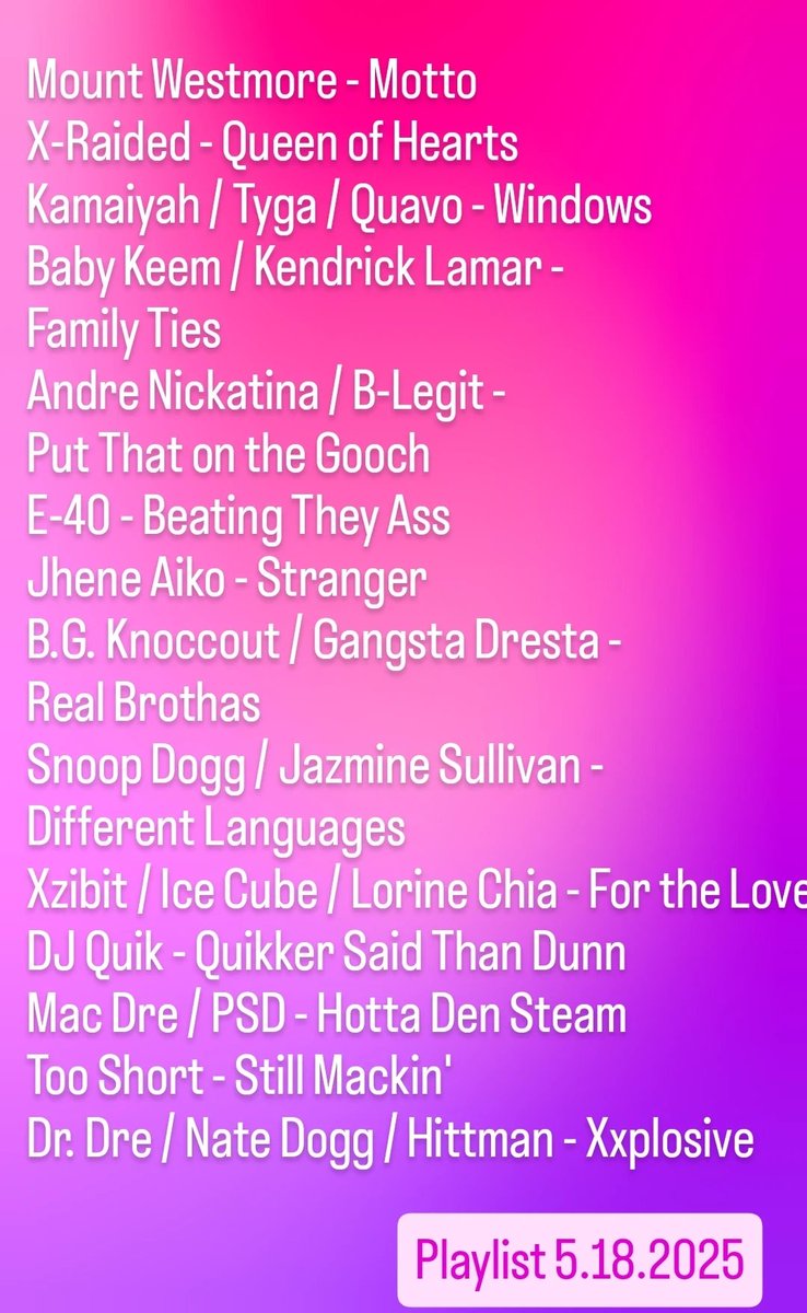 🎧 Danny Salas🎙 (@ruthlessradio) on Twitter photo Dang, the May 18th playlist was pretty friggin' rad, huh?
#WestCoastEveryday
<a href="/Q971radio/">Q97.1 Radio</a> Dang, the May 18th playlist was pretty friggin' rad, huh?
#WestCoastEveryday
<a href="/Q971radio/">Q97.1 Radio</a>