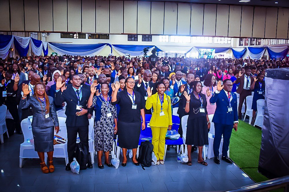 ICAN_NGR's tweet photo. Freshly Minted, ICAN Certified! 👩🏽‍🎓👨🏼‍🎓 Meet Nigeria’s Newest Chartered Accountants

The Institute of Chartered Accountants of Nigeria (ICAN) proudly inducted 1,851 new members into its prestigious fold at the 75th Induction Ceremony held at the ICAN Centre, Lagos. These inductees have joined the ranks of Nigeria’s most trusted accounting professionals, affirming their commitment to excellence, integrity, and national development.

In his address, the Diamond ICAN President, Chief Davidson C. S. Alaribe, FCA, congratulated the inductees and reminded them that:
“What you get by achieving your goals is not as important as what you become by achieving your goals.”
He encouraged the new Chartered Accountants to uphold discipline and integrity, pursue continuous growth, and take full advantage of ICAN’s Faculties and training opportunities to stay ahead in a dynamic professional landscape.

A major highlight of the ceremony was the presentation of awards to outstanding performers from the recent professional examinations. The prestigious Star Prize, endowed by the late Managing Partners of Akintola Williams Deloitte (now Deloitte & Touche, Nigeria), was awarded to Miss Isa Fatima Azumi for her exceptional performance.

In her thought-provoking keynote address, Lady Ada Chukwudozie, Chairman of Keystone Bank Limited, charged the inductees to embrace their roles not just as accountants, but as financial leaders and nation builders.

“Today is not just a formality but a rite of passage. You are now custodians of trust and architects of Nigeria’s economic prosperity.”

She emphasized that professional excellence must be matched with ethical courage, technological adaptability, and a commitment to lifelong learning. Inductees were urged to master new digital tools, specialize in emerging fields like forensic accounting and ESG reporting, and become change agents within their organizations and society. 
Let us celebrate these trailblazers as they begin a new chapter of professional distinction and national impact.

Tag an inductee and drop a message to wish them success on this exciting journey!👏🏽