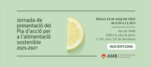¡Nos vemos hoy en la presentación del "Plan de acción para una alimentación sostenible"! 🍋

En esta jornada se presentará el nuevo plan 2025-2027 así como diferentes proyectos que se están impulsando en el territorio (entre ellos #LifeInfusion) y experiencias municipales.