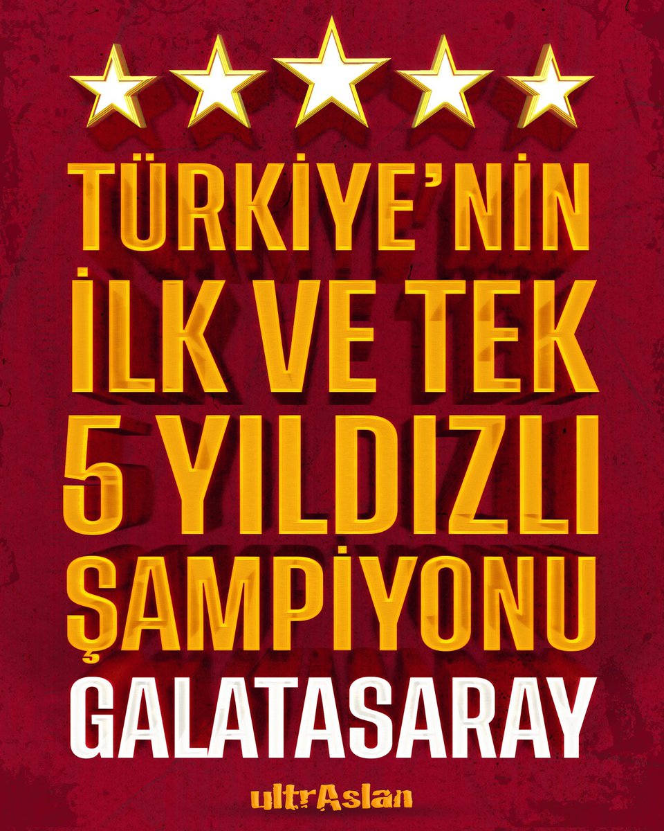 #SampiyonGalatasaray #GalatasaraySK  ⭐️⭐️⭐️⭐️⭐️