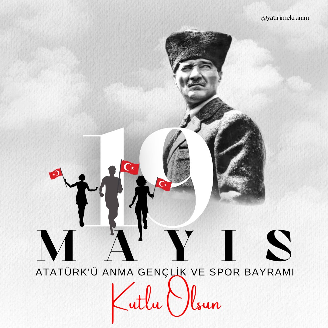 19 Mayıs Atatürk’ü Anma, Gençlik ve Spor Bayramı’mız kutlu olsun! 🇹🇷 1919’da Samsun’da başlayan bağımsızlık ateşi, gençliğimizin gücüyle geleceği aydınlatıyor! Atatürk’ün mirasına sahip çıkarak, umutla ve kararlılıkla ilerliyoruz!
#19MAYIS #19mayis1919 #atam #samsunda #bayram