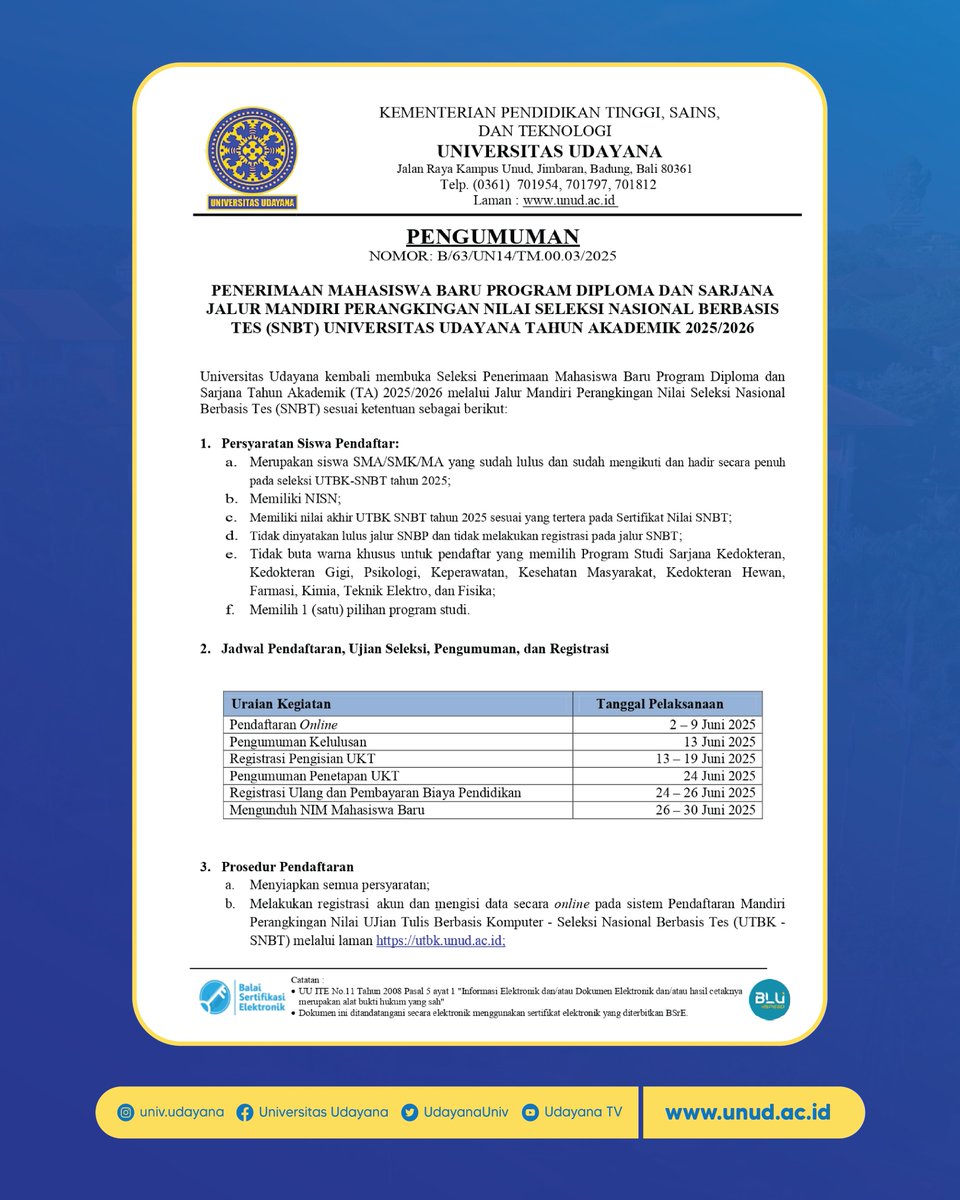 Universitas Udayana tweet media