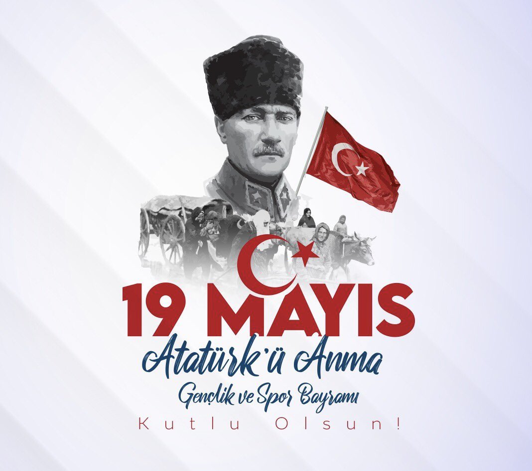 19 Mayıs Atatürk’ü Anma Gençlik ve Spor Bayramı'mız kutlu olsun.

#19MayısGençlikveSporBayramı