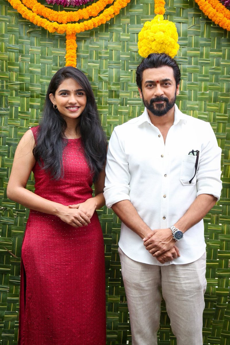 FilmyTwoodOffl's tweet photo. #Suriya46 - Blockbuster Journey Begins. 

SURIYA - VENKY ATLURI - GVP - SITHARA ENTS - MAMITHA BAIJU !! https://t.co/qA7xJ9bxpV