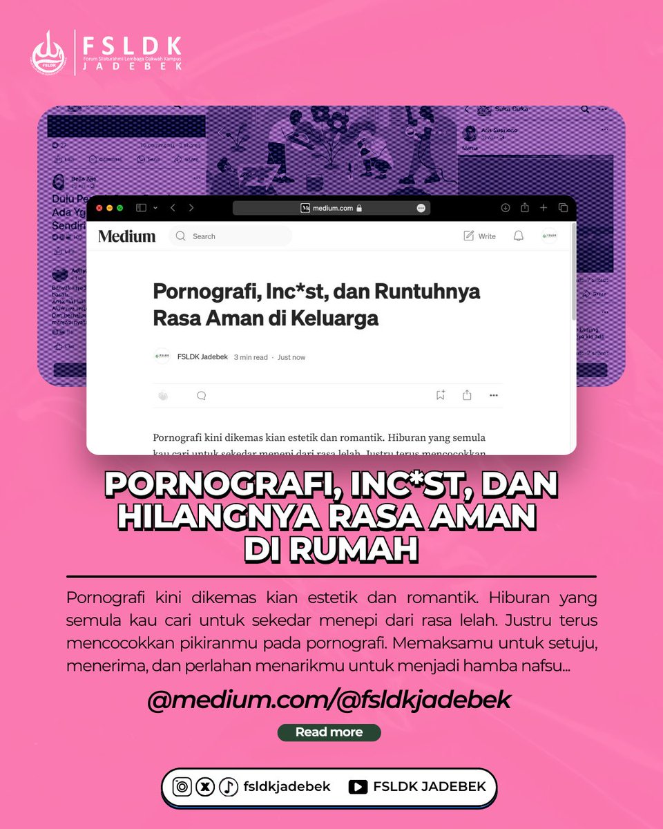 [𝗧𝗪𝗜𝗦𝗧𝗘𝗗 𝗟𝗢𝗩𝗘: 𝗪𝗵𝗲𝗻 𝗙𝗮𝗻𝘁𝗮𝘀𝘆 𝗥𝗲𝗽𝗹𝗮𝗰𝗲𝘀 𝗙𝗮𝗺𝗶𝗹𝘆] 

𝑷𝒐𝒓𝒏𝒐𝒈𝒓𝒂𝒇𝒊, 𝑰𝒏𝒄𝒔𝒕, 𝒅𝒂𝒏 𝑯𝒊𝒍𝒂𝒏𝒈𝒏𝒚𝒂 𝑹𝒂𝒔𝒂 𝑨𝒎𝒂𝒏 𝒅𝒊 𝑹𝒖𝒎𝒂𝒉 

🔗 Baca selengkapnya tulisan dari FSLDK Jadebek di Medium:
👉 medium.com/@fsldkjadebek