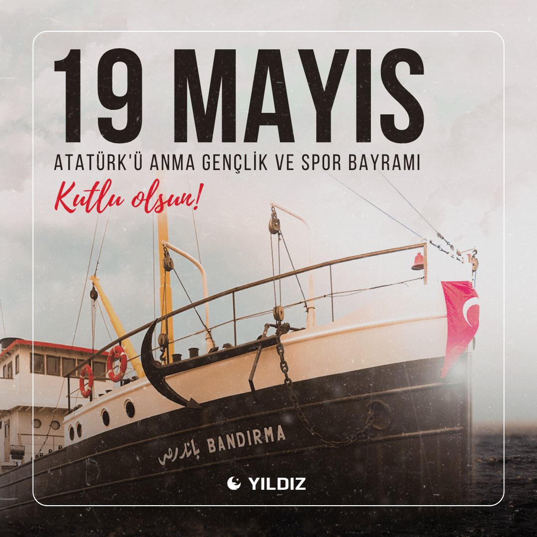 🇹🇷 19 Mayıs Atatürk’ü Anma, Gençlik ve Spor Bayramımız Kutlu Olsun!

Bu özel gün, özgürlüğün ve geleceğin biz gençlere emanet edildiği eşsiz bir mirastır. 🌟

#19Mayıs #AtatürküAnma #GençlikVeSporBayramı #YıldızCTI