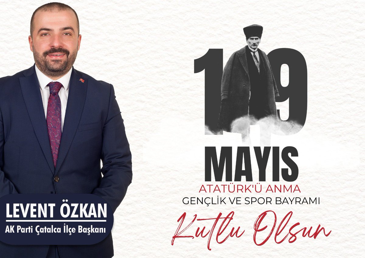 19 Mayıs Atatürk’ü Anma Gençlik ve Spor Bayramı'mız kutlu olsun.

#19MayısGençlikveSporBayramı