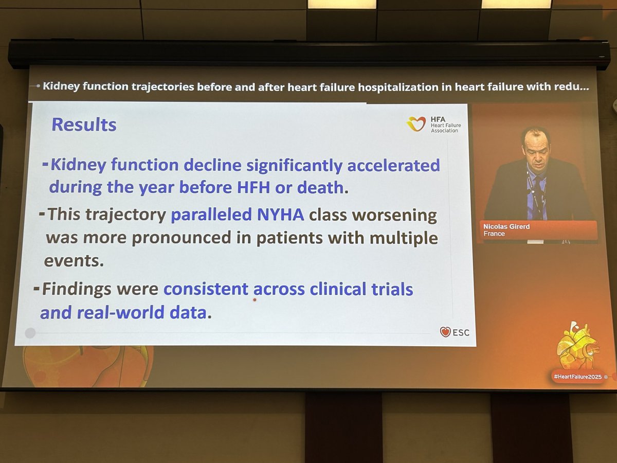 Johann Bauersachs (@jbauersachsmd) on Twitter photo #HeartFailure2025
➡️ excellent presentation by <a href="/NicolasGirerd/">Nicolas Girerd</a> on eGFR trajectories before and after #heartfailure hospitalisations‼️
<a href="/escardio/">European Society of Cardiology</a> <a href="/HFA_President/">HFAPresident</a> <a href="/slumberbell/">Novi Yanti Sari</a> #HeartFailure2025
➡️ excellent presentation by <a href="/NicolasGirerd/">Nicolas Girerd</a> on eGFR trajectories before and after #heartfailure hospitalisations‼️
<a href="/escardio/">European Society of Cardiology</a> <a href="/HFA_President/">HFAPresident</a> <a href="/slumberbell/">Novi Yanti Sari</a>