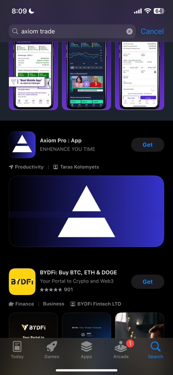 We do NOT have a mobile app.

Be careful and don't install or connect wallets to any Axiom application on the Apple/Play Store, same applies to Telegram bots. YOU WILL GET DRAINED.