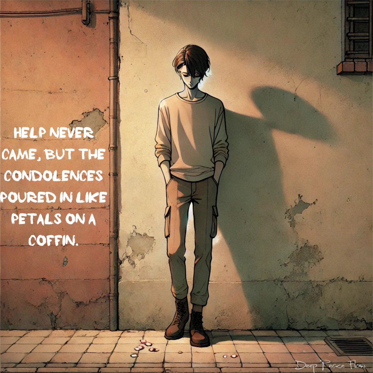 DeepPeaceFlow's tweet photo. #DeepPeaceFlow, #Quotes, #TooLateTooLoud, #QuietLoss, #GriefInShadows https://t.co/da4ZYJhS6n