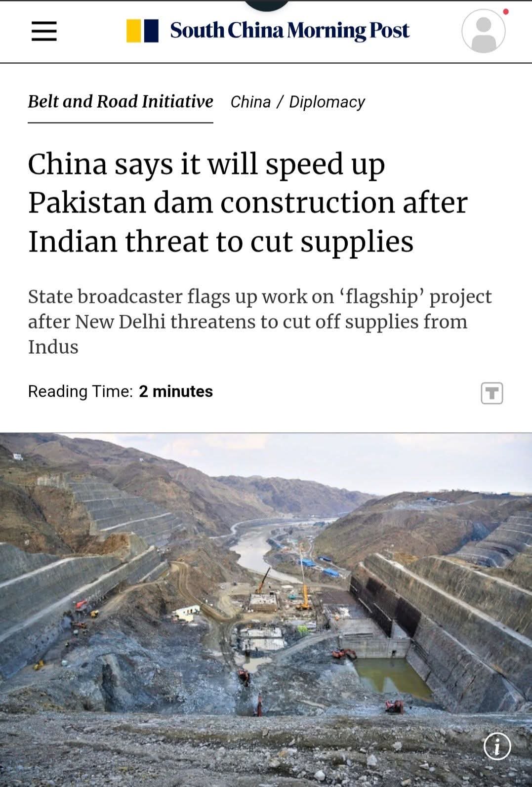 Dr Shama Junejo on X: "India revoked Indus Water Treaty to block Pakistan's water… China accelerates work on Hydro Projects and says it will speed up Pakistan dams construction after Indian threat