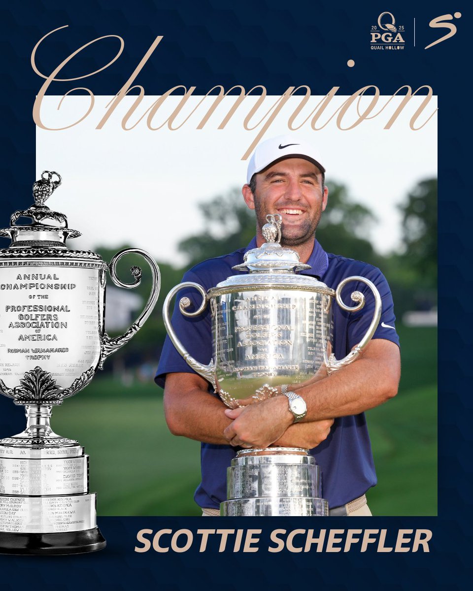 SuperSportTV's tweet image. Scottie Scheffler won the #PGAChamp to secure his third golf major championship win 🏆