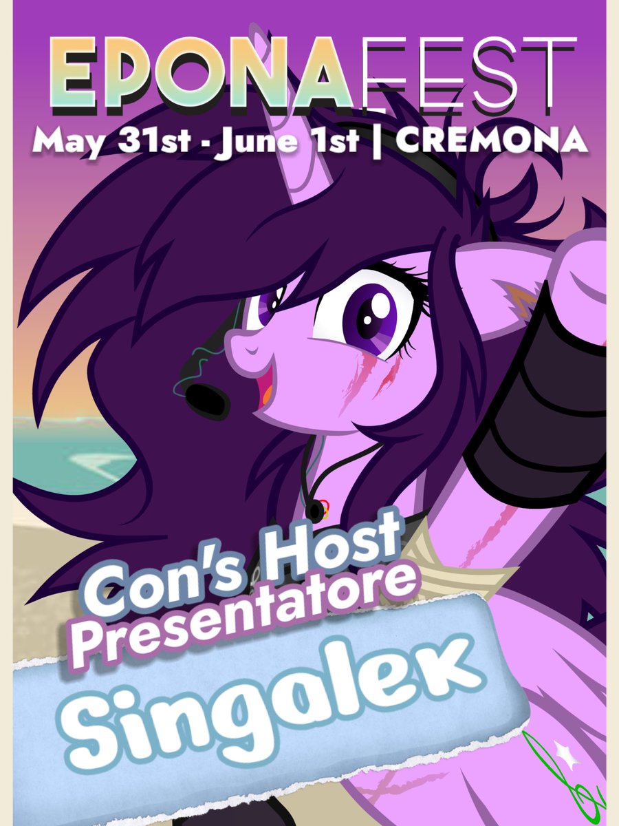 Singalek โ Alicorn VTuber โ COMMS OPEN! (@artofsmw) on Twitter photo HELLO PONIES! CIAO CREMONA! I'll have the huge honor to be EponaFest 2025's Host with the one and only <a href="/vynarity7/">Vynarity ๐</a>
Can't wait to share some company, interviews and panels with you all!
โข TICKETS AVAILABLE AT eponafest.it
<a href="/EponaFest/">EponaFest 2025</a>
SEE YOU ALL IN CREMONA! HELLO PONIES! CIAO CREMONA! I'll have the huge honor to be EponaFest 2025's Host with the one and only <a href="/vynarity7/">Vynarity ๐</a>
Can't wait to share some company, interviews and panels with you all!
โข TICKETS AVAILABLE AT eponafest.it
<a href="/EponaFest/">EponaFest 2025</a>
SEE YOU ALL IN CREMONA!