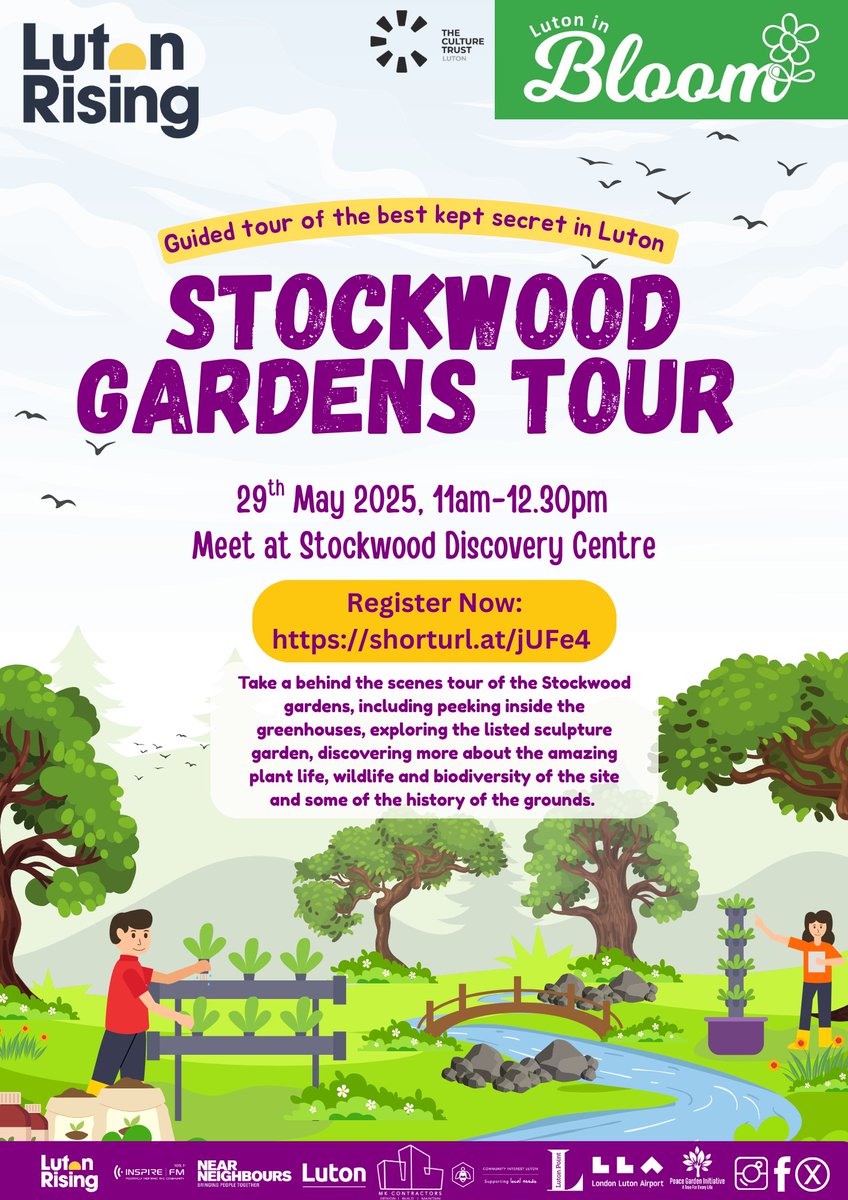 Step into a world of beauty and intrigue with the Stockwood Gardens Guided Tour at Stockwood Park, Luton

Unearth the beauty. Discover the past. Be inspired. Join us for the Stockwood Gardens Guided Tour – where every path tells a story.

Register here: shorturl.at/GnTS
