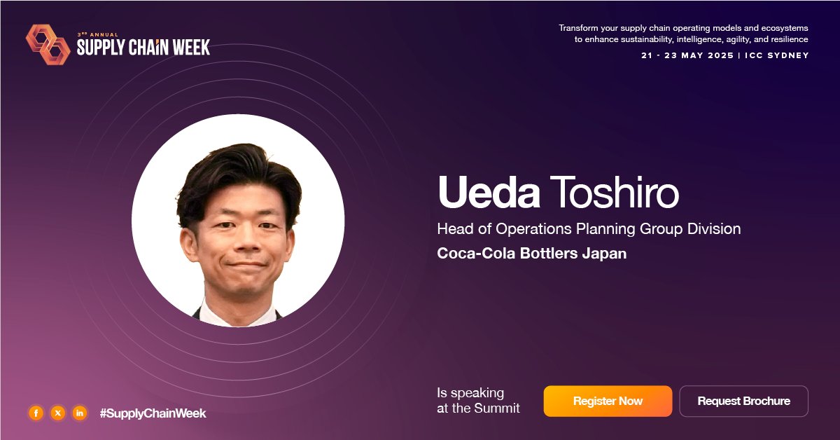 learningscc's tweet image. Meet two speakers joining us at the #SupplyChainWeek!
🔹Ueda Toshiro, Head of Operations Planning Group Division at Coca-Cola Bottlers Japan
🔹Vasudha Jaiswal, Director of Operations at Kenvue