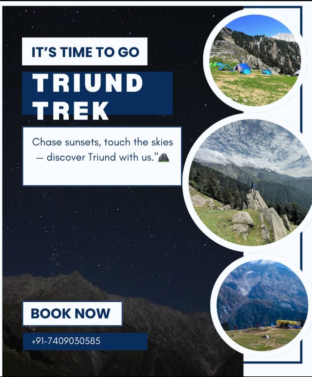 desire4travels's tweet image. Chase sunsets, touch the skies, and discover the magic of the Himalayas on the Triund Trek! 🌄 Book now and embark on an adventure you’ll never forget with Desire4travels.
+91-7409030585
#TriundTrek #Himalayas #TrekkingAdventure #ExploreMore #NatureLovers #desire4travels