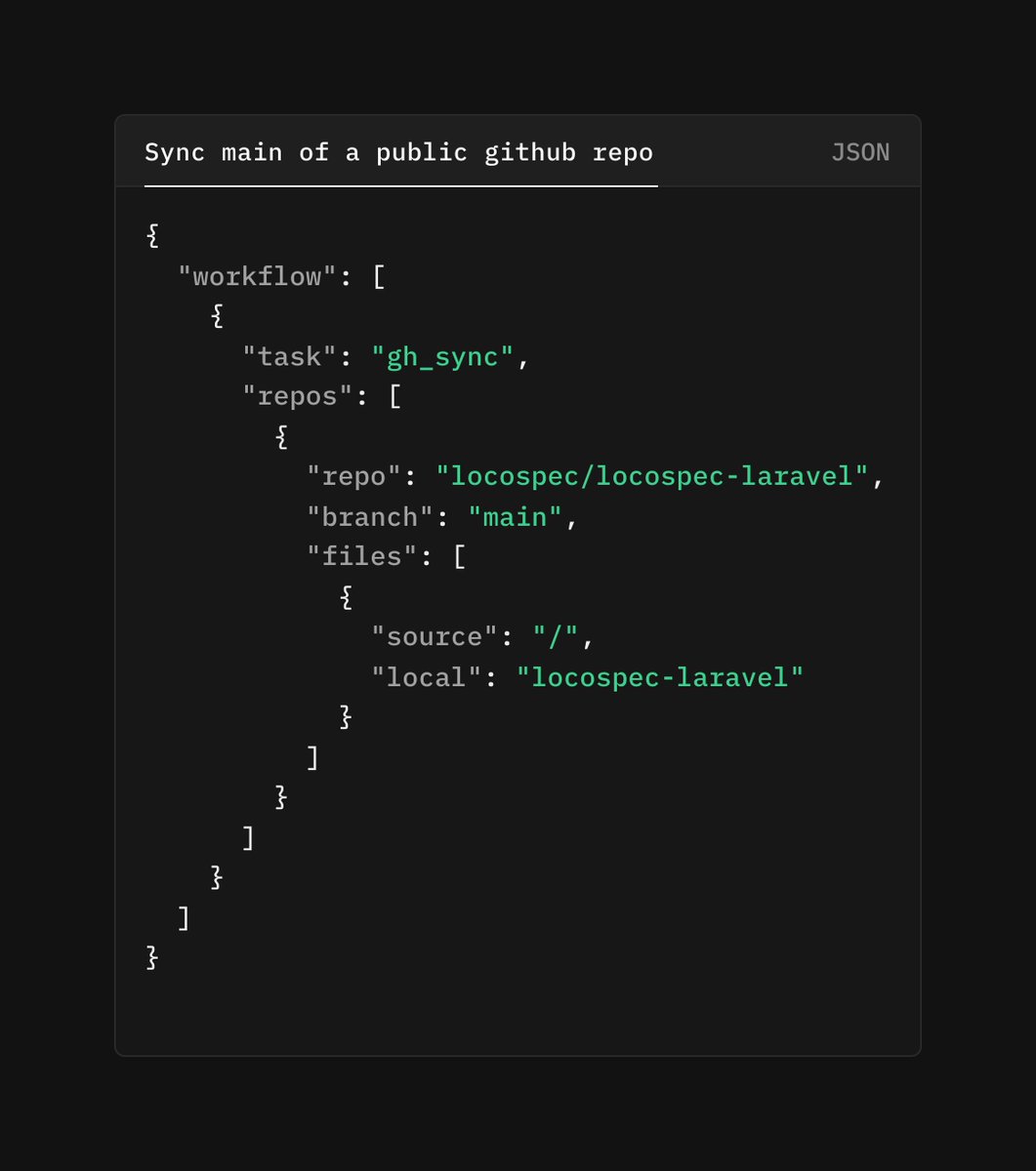 rjv_im's tweet photo. open-code-cli has a workflow file using which you can do "github sync", pull folders, files from a public repo into your local. And keep them in sync by just running: 

open-code-cli workflow <workflow-file>.json https://t.co/1CB03FgbZX