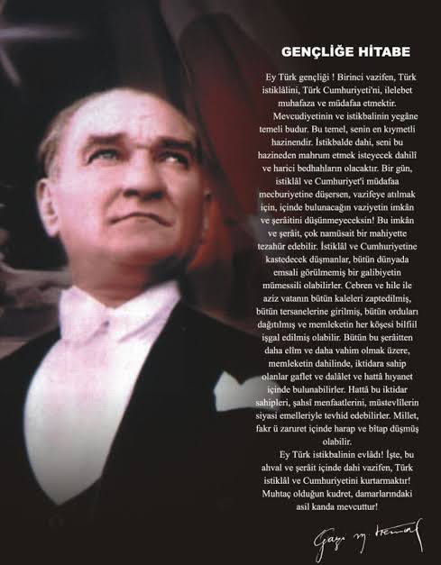 Buruk bayramlardan yorgunuz artık.
“İfade özgürlüğü”, “tutukluluk”, “gençler” kelimelerinin aynı cümlede geçmeyeceği bir gelecek umuduyla…
19 Mayıs Atatürk’ü Anma, Gençlik ve Spor Bayramı kutlu olsun🇹🇷