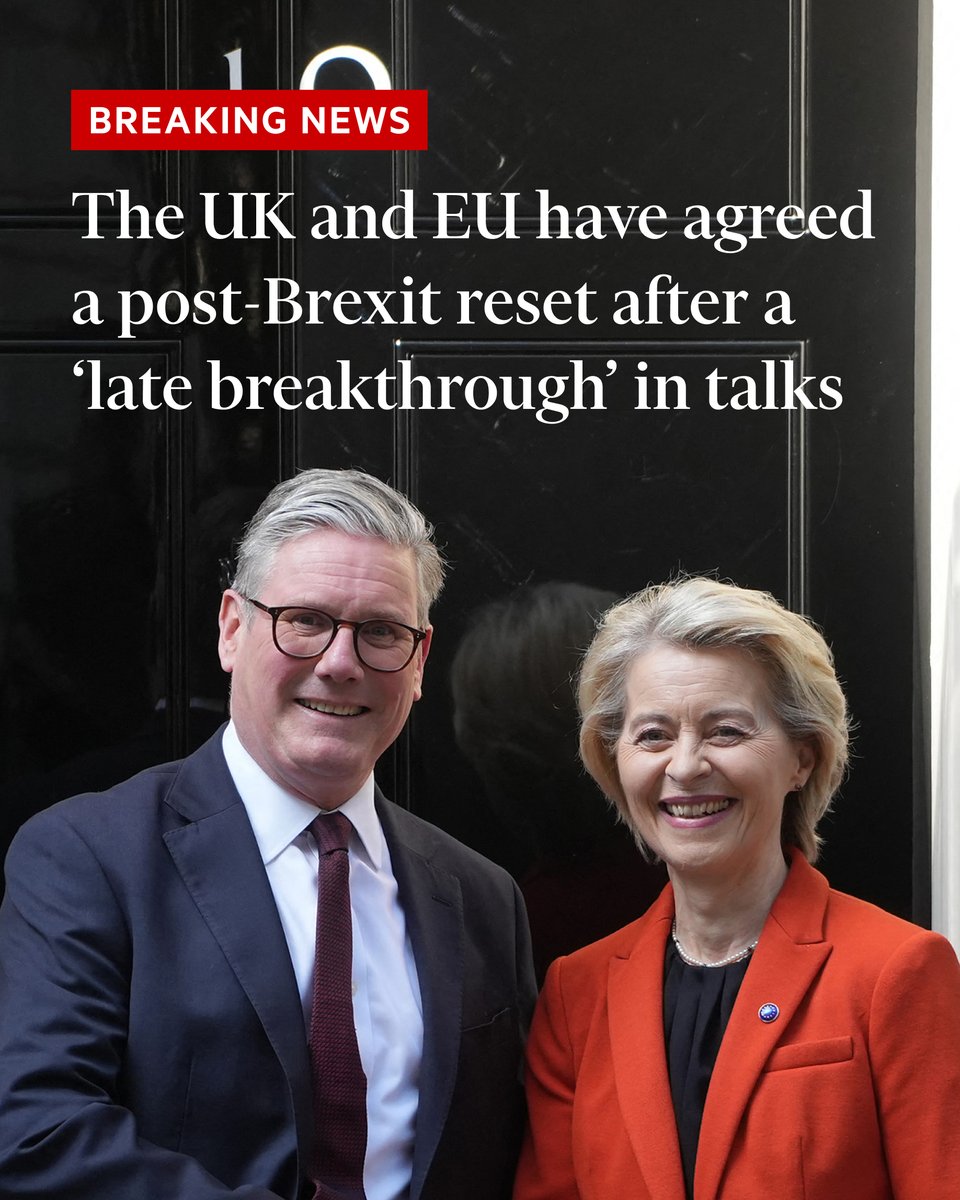 Breaking news: The UK and EU have agreed a historic post-Brexit reset of ties ahead of a summit in London on Monday, officials said on.ft.com/438mJAY