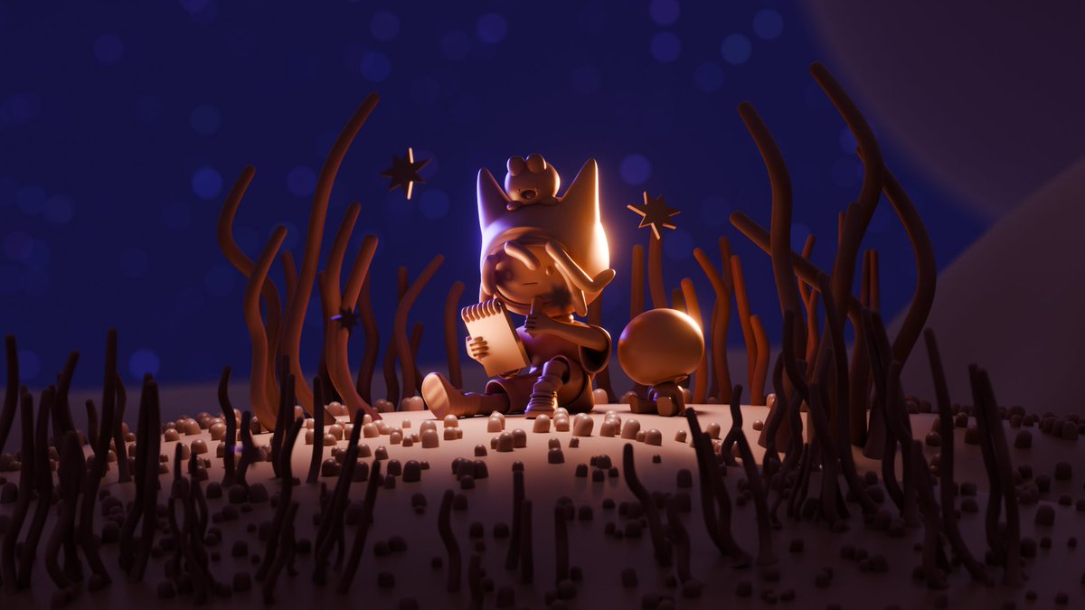 3dbenart's tweet image. Cute cosmic vibes 🚀
Based on a gorgeous 2D by @xetaercx ❤️
#Stylized3D #GameDev #BlenderArt #ToyDesign #3DPrinting