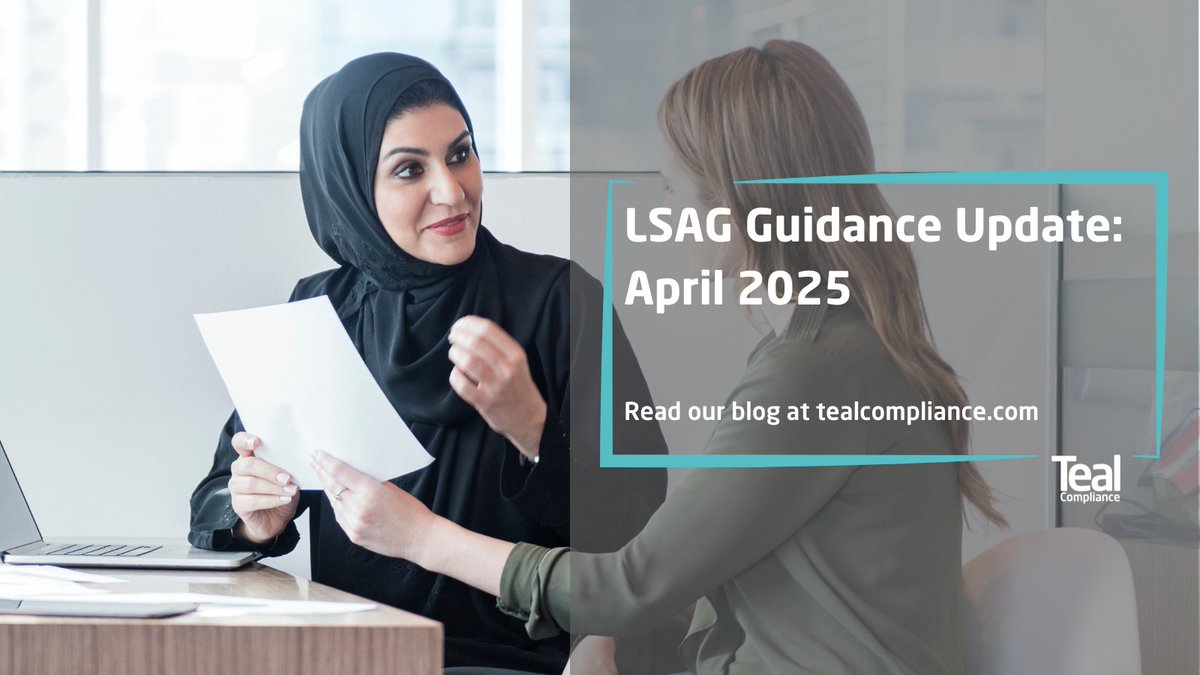 The LSAG Guidance was updated in April 2025. But what does that mean for law firms? 

In our latest blog, Teal's associate, Rhiannon Davies, explains everything law firms need to know. Visit loom.ly/a2NnJZI

#lawfirmcompliance #legalcompliance