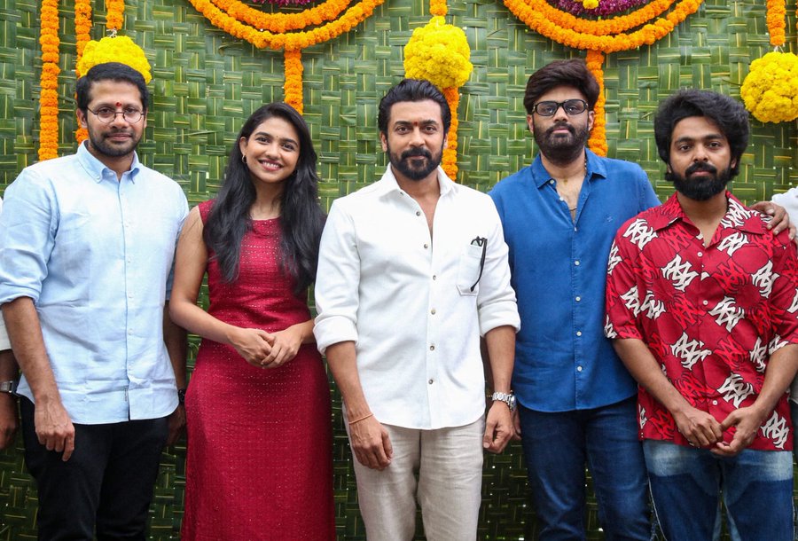 asfc_offl's tweet photo. #Suriya46 - Blockbuster Journey Begins. 

SURIYA - VENKY ATLURI - GVP - SITHARA ENTS - MAMITHA BAIJU !! https://t.co/hiKLGkcX3d