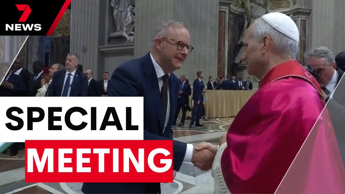 7NEWS Sydney (@7newssydney) on Twitter photo Anthony Albanese has gone in to bat for Australia on the sidelines of Pope Leo’s inauguration mass, the prime minister negotiating on defence after a personal moment with the new pontiff. youtu.be/Dsz4pkrekDw <a href="/ijmullen/">Isabelle Mullen</a> #auspol #7NEWS Anthony Albanese has gone in to bat for Australia on the sidelines of Pope Leo’s inauguration mass, the prime minister negotiating on defence after a personal moment with the new pontiff. youtu.be/Dsz4pkrekDw <a href="/ijmullen/">Isabelle Mullen</a> #auspol #7NEWS