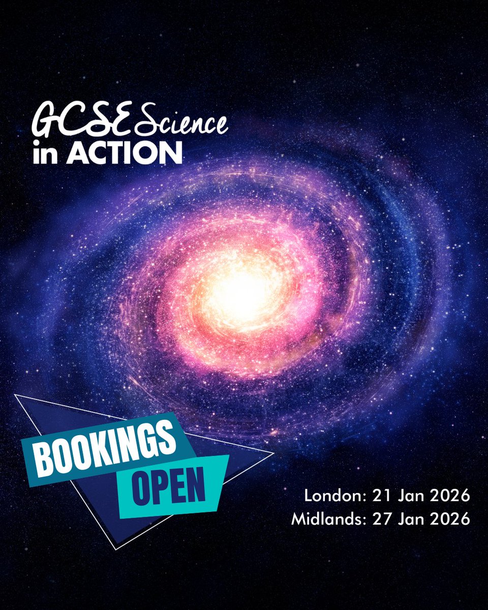 edu_in_action's tweet photo. π¬ GCSE Science in Action is back!
Inspire your KS4 students with real-world science, expert speakers & top exam tips.
π Book now: https://t.co/DhAfgRNQKP
#ScienceInAction #GCSEScience #STEMeducation https://t.co/MMCgSylLKY