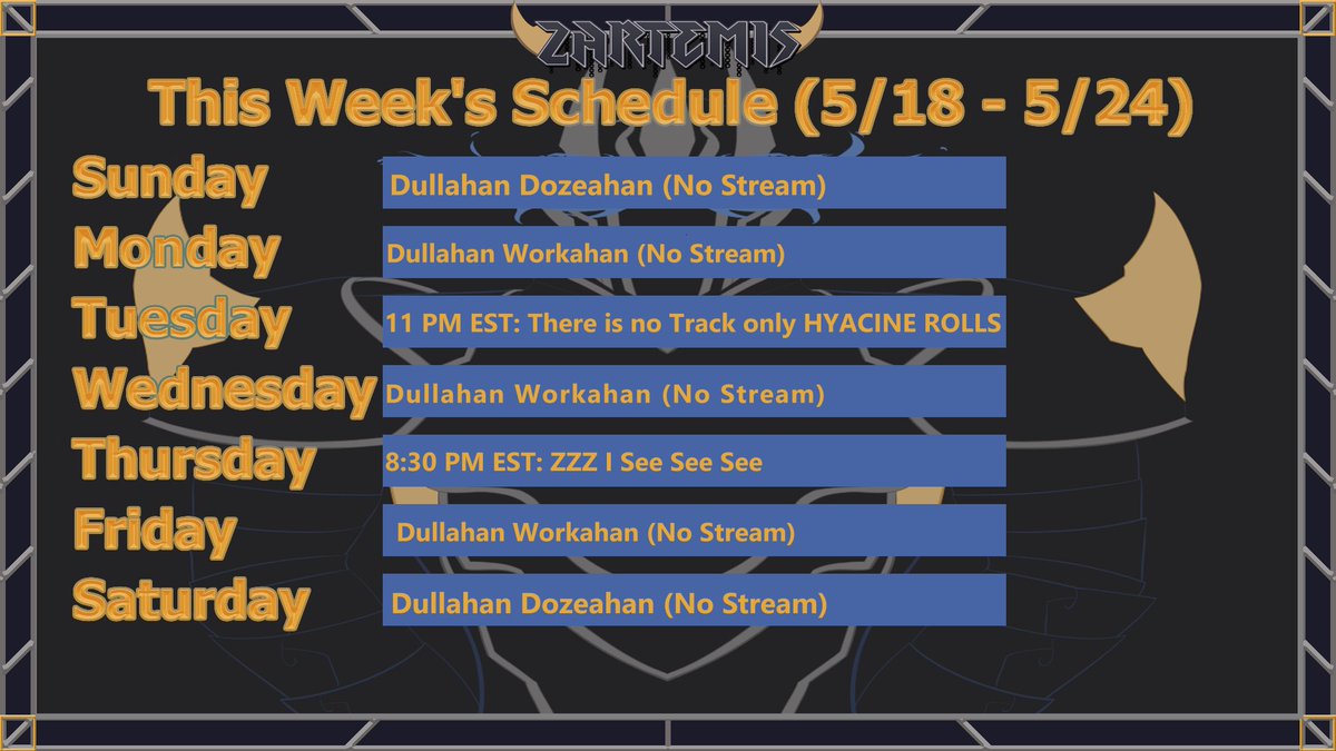 Let's see if I'm really constructed like this.
Can the corporate wage cage keep me down? 
This week: HSR 3.3 drops!! WE'RE GOIN FOR A SUPPORT BOIZ LOCK IN! and ZZZ PROCRASTINATION ENDS!
See you there. Be safe, be well, and remember your rights.
#ENVtuber #Schedule