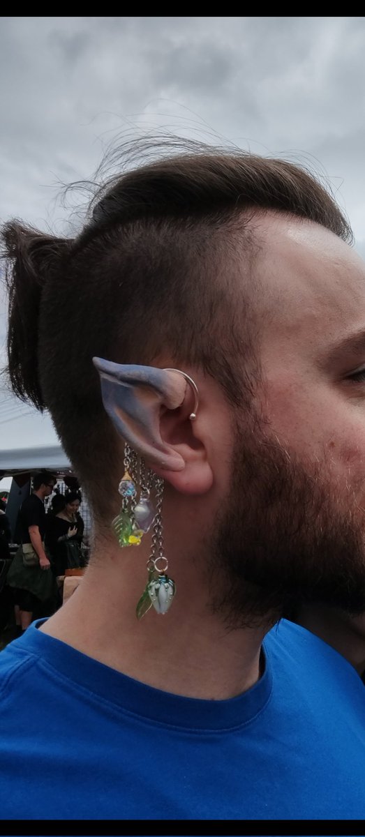 New ear bling acquired for my Water Pacted Elf Merc for #LARP. I'm hoping a dab of spirit gum will stop these from immediately falling off mid combat.