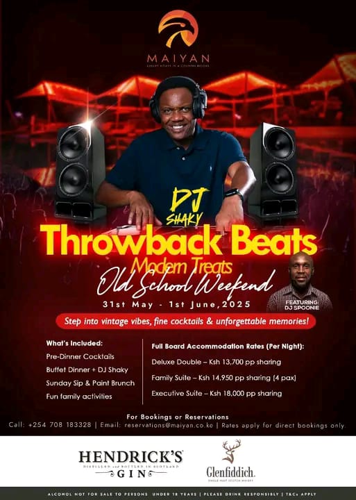 MaiyanHomes's tweet photo. Throwback meets modern vibes at Maiyan this Old School Weekend!
31st May – 1st June
Get ready for timeless hits, modern beats, good food, and even better company. Don’t miss the ultimate nostalgic getaway!
#MaiyanMoments #OldSchoolWeekend #ThrowbackVibes #NanyukiEvents #WeekendEscape