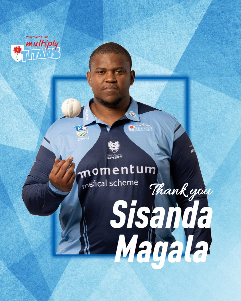 Thank you Sisanda Magala, for your dedication, hard work, and unforgettable moments with the Titans. 

We wish you all the best in your next chapter! 💙 

#WhereLegendsRise | #SkyBlues