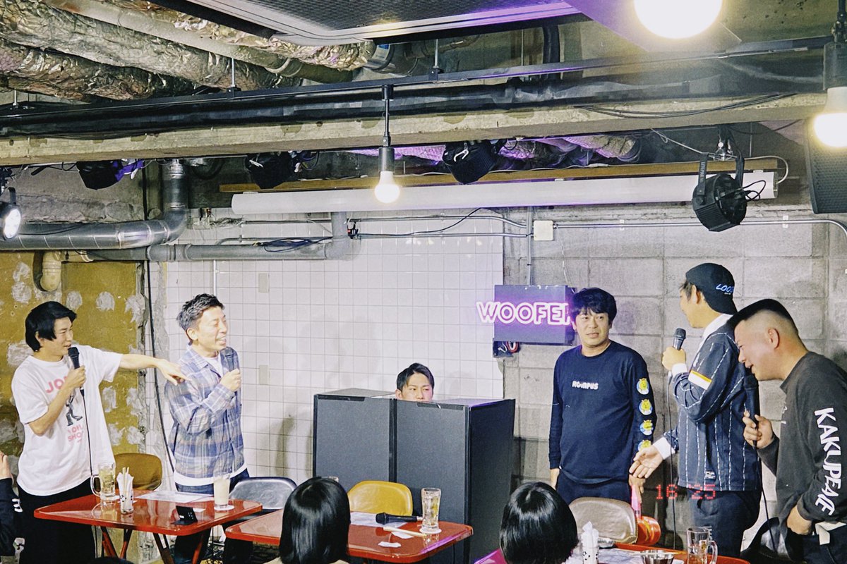A Talk Club WOOFER(ア・トーク・クラブ・ウーファー) (@atcwoofer) on Twitter photo \拡散希望/
5月22日(木)19:30〜A Talk Club WOOFERにて『ちゅうえい王国7』まもなく開催!
▼出演
ちゅうえい(流れ星☆)<a href="/kinemachuu/">流れ星☆ちゅうえい</a>
片山智勝(スパイシーガーリック)<a href="/katayama_spgali/">スパイシーガーリック 片山</a>
井福一本道(ミスター大冒険。)<a href="/otokoifuku/">井福一本道(ミスター大冒険。)</a>
りょうせい(ミスター大冒険。)<a href="/KURIOsamn/">ミスター大冒険。りょうせい</a> \拡散希望/
5月22日(木)19:30〜A Talk Club WOOFERにて『ちゅうえい王国7』まもなく開催!
▼出演
ちゅうえい(流れ星☆)<a href="/kinemachuu/">流れ星☆ちゅうえい</a>
片山智勝(スパイシーガーリック)<a href="/katayama_spgali/">スパイシーガーリック 片山</a>
井福一本道(ミスター大冒険。)<a href="/otokoifuku/">井福一本道(ミスター大冒険。)</a>
りょうせい(ミスター大冒険。)<a href="/KURIOsamn/">ミスター大冒険。りょうせい</a>