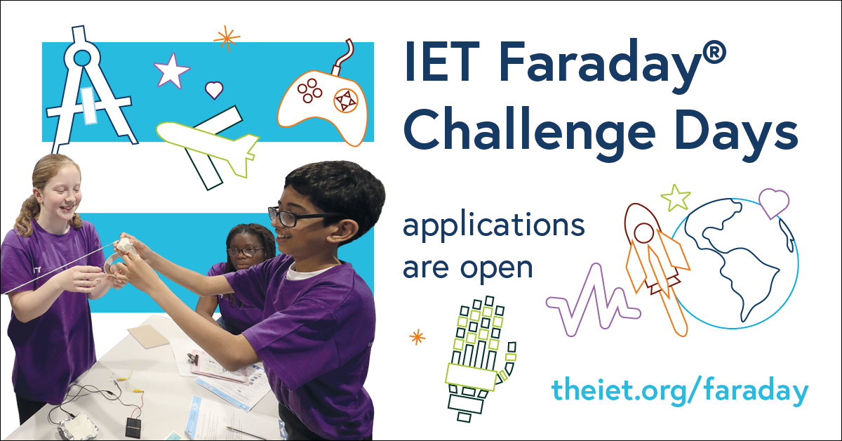 You've got until the 31st May to apply for an IET Faraday® Challenge Day during the 2025/26 season.

Don't miss out on taking part in a hands-on engineering competition to develop essential practical and employability skills.

bit.ly/3EWFlKl 

#FutureEngineers